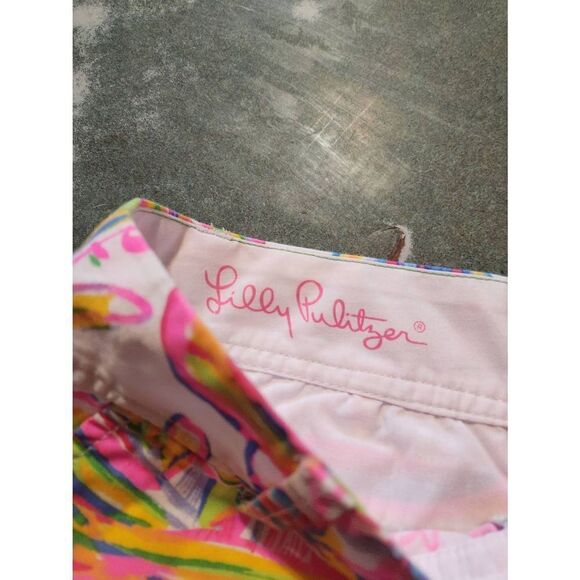 Lilly Pulitzer Walsh 3" Shorts Resort White Summer Haze Size 00 - Picture 4 of 6